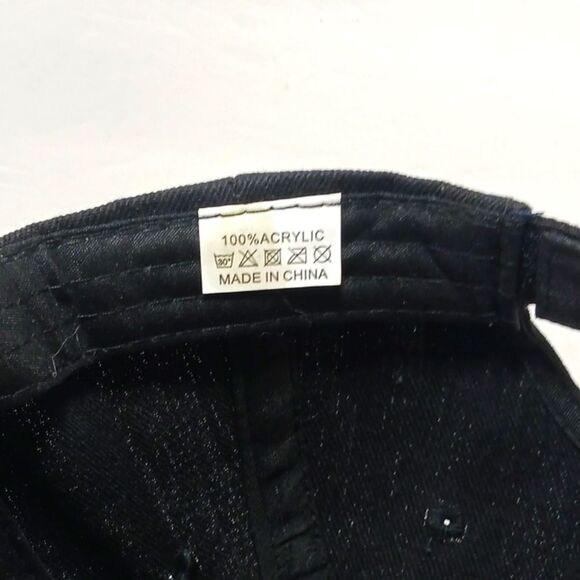 City Hunter Washington D.C. Embroidered Cap Hat Black White Hook Loop Closure... - Picture 2 of 11